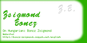 zsigmond boncz business card